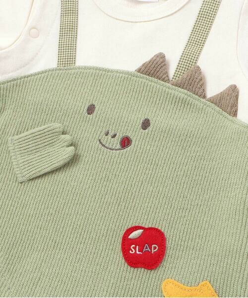 SLAP SLIP BABY / スラップ スリップ ベビー ロンパース | クマ恐竜モチーフサロペット風カバーオールベビー(60~80cm) | 詳細5