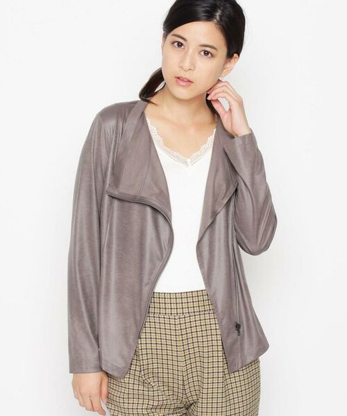 洗える レザー風カーディガンジャケット その他トップス Smart Pink スマート ピンク ファッション通販 タカシマヤファッションスクエア