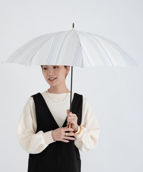 SMELLY / スメリー 傘 | w.p.c　先染めストライプ晴雨兼用日傘 | 詳細13