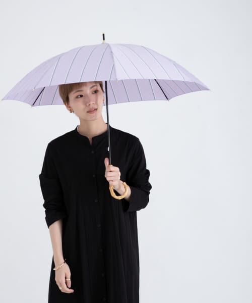 SMELLY / スメリー 傘 | w.p.c　先染めストライプ晴雨兼用日傘 | 詳細2