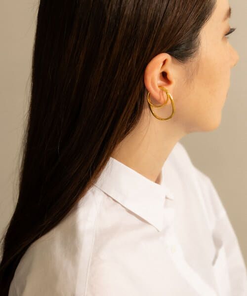 SMELLY / スメリー ピアス・イヤリング | so’　double circle earcuff gld | 詳細7