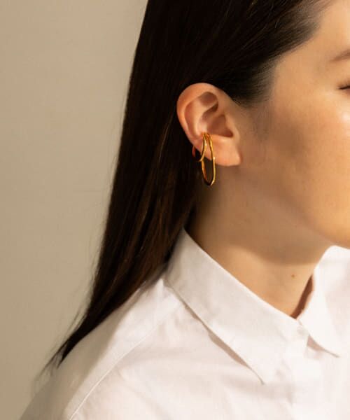 SMELLY / スメリー ピアス・イヤリング | so’　double circle earcuff gld | 詳細9