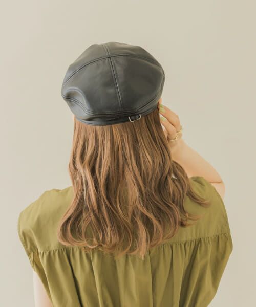SMELLY / スメリー ハンチング・キャスケット・ベレー帽 | フェイクレザーバックルベレー | 詳細13