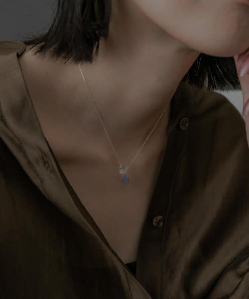 SMELLY / スメリー ネックレス・ペンダント・チョーカー | so’　blue chalcedony  necklace | 詳細1