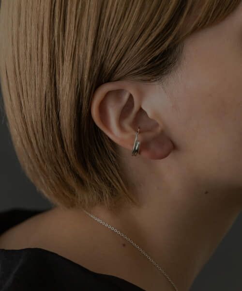 SMELLY / スメリー ピアス・イヤリング | so’　overlap circle earcuff | 詳細2