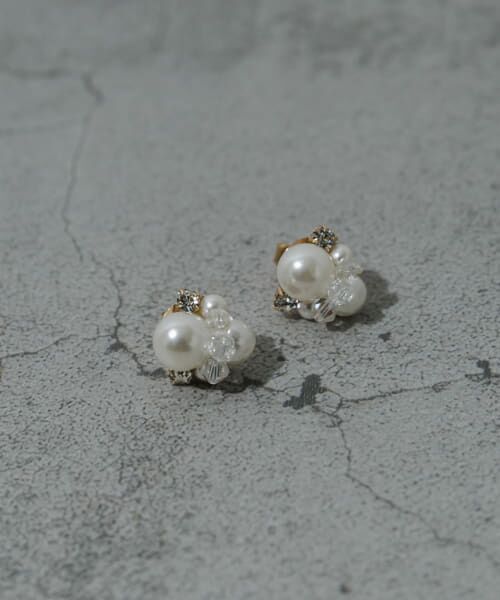 SMELLY/スメリー ミックスミニパールピアス WHT - SMELLY/スメリー ミックスミニパールピアス WHT -