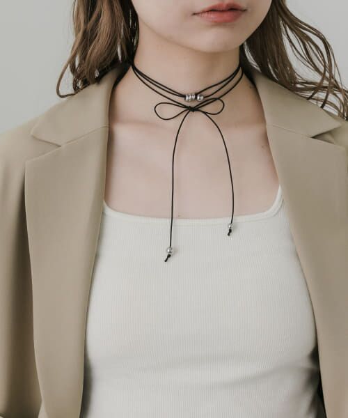 調節可能 2way ボール・球体・チョーカー・紐ネックレス Loop Choker Headpiece 