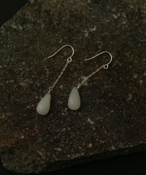 SMELLY/スメリー so' newjade chain hook pierce SLV/GR - SMELLY/スメリー so' newjade chain hook pierce SLV/GR -
