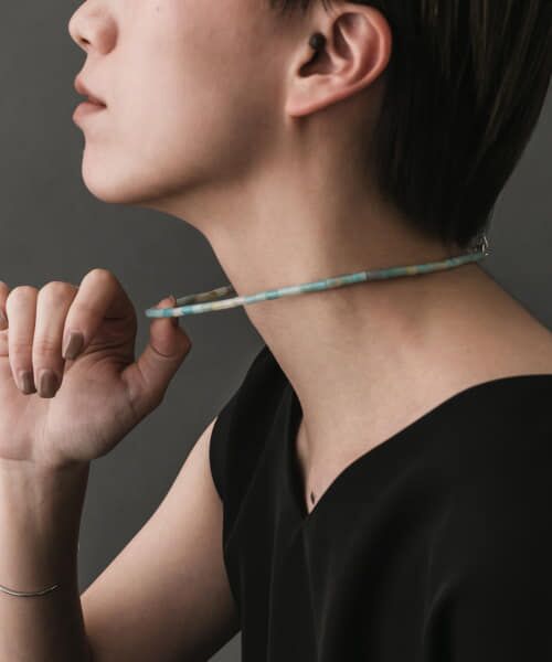 SMELLY/スメリー so' amazonite mantel necklace GRN - SMELLY/スメリー so' amazonite mantel necklace GRN -