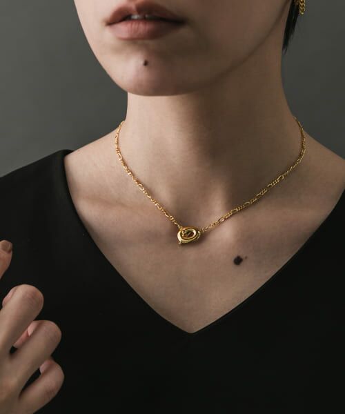 SMELLY/スメリー so' flat mantel necklace GLD - SMELLY/スメリー so' flat mantel necklace GLD -