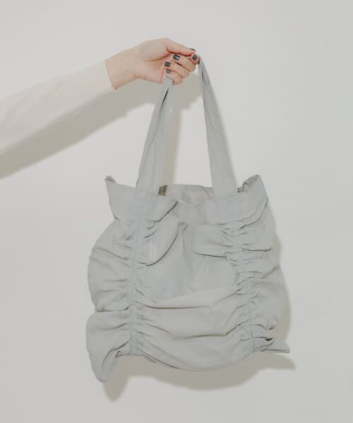 SMELLY/スメリー ナイロンギャザートート L.GRY - SMELLY/スメリー ナイロンギャザートート L.GRY -