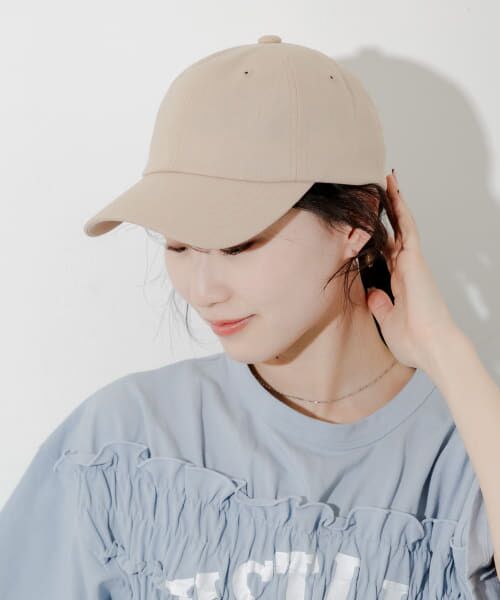 SMELLY/スメリー シンプルリネンキャップ BEG - SMELLY/スメリー シンプルリネンキャップ BEG -