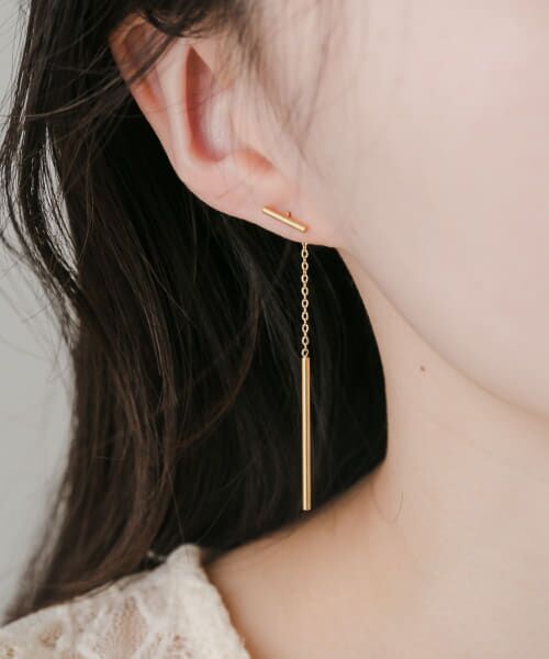 SMELLY/スメリー ステンレスラインスウェイピアス GLD - SMELLY/スメリー ステンレスラインスウェイピアス GLD -