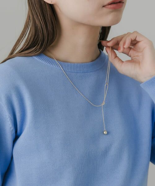 SMELLY/スメリー ニュアンススネークボールドロップネックレス GLD - SMELLY/スメリー ニュアンススネークボールドロップネックレス GLD -