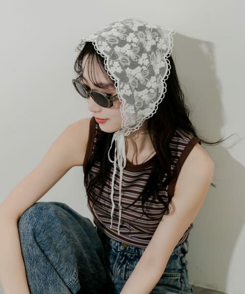 Pasterip パセリ　レース　スカーフ　バンダナ　todayful レースバブーシュカ （バンダナ・スカーフ）｜SMELLY / スメリー