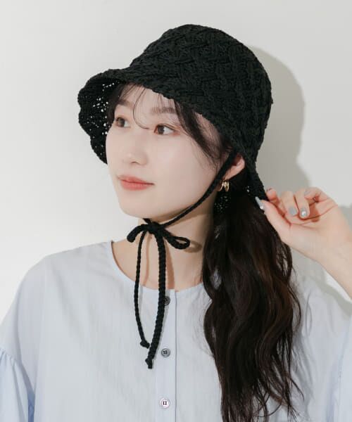 SMELLY/スメリー クロスアミサーモハット BLK - SMELLY/スメリー クロスアミサーモハット BLK -