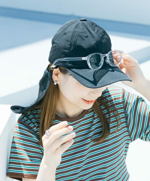SMELLY/スメリー 『撥水/UVカット』サンシェードキャップ BLK - SMELLY/スメリー 『撥水/UVカット』サンシェードキャップ BLK -