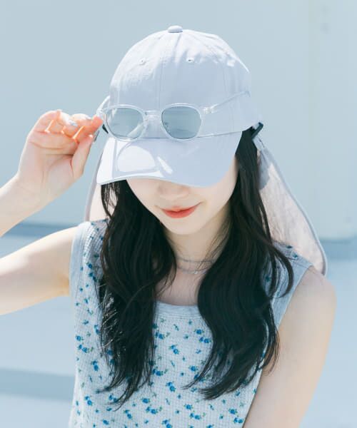 SMELLY/スメリー 『撥水/UVカット』サンシェードキャップ GRY - SMELLY/スメリー 『撥水/UVカット』サンシェードキャップ GRY -