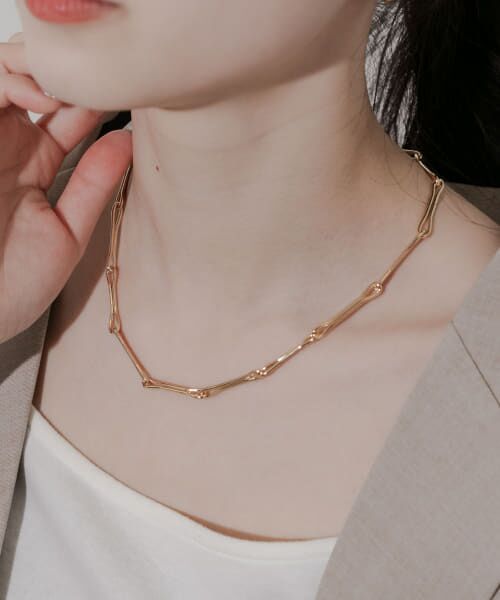SMELLY/スメリー メタルデザインチェーンネックレス GLD - SMELLY/スメリー メタルデザインチェーンネックレス GLD -