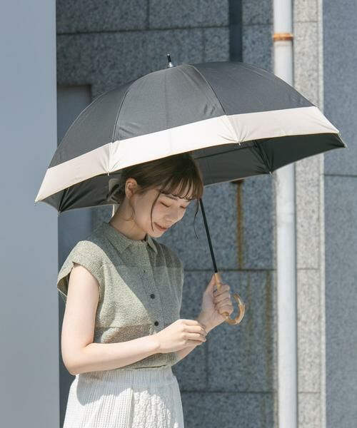 SMELLY / スメリー 傘 | because　晴雨兼用バンブーハンドルバイカラー | 詳細2