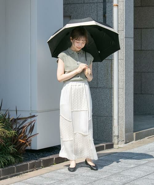 SMELLY / スメリー 傘 | because　晴雨兼用バンブーハンドルバイカラー | 詳細3