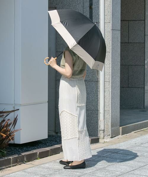 SMELLY / スメリー 傘 | because　晴雨兼用バンブーハンドルバイカラー | 詳細4