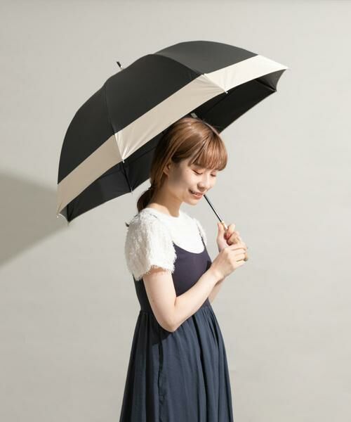 SMELLY / スメリー 傘 | because　晴雨兼用バンブーハンドルバイカラー | 詳細5