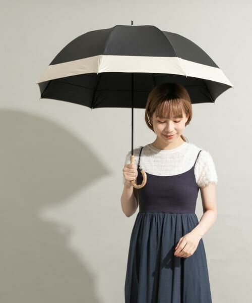 SMELLY / スメリー 傘 | because　晴雨兼用バンブーハンドルバイカラー | 詳細6