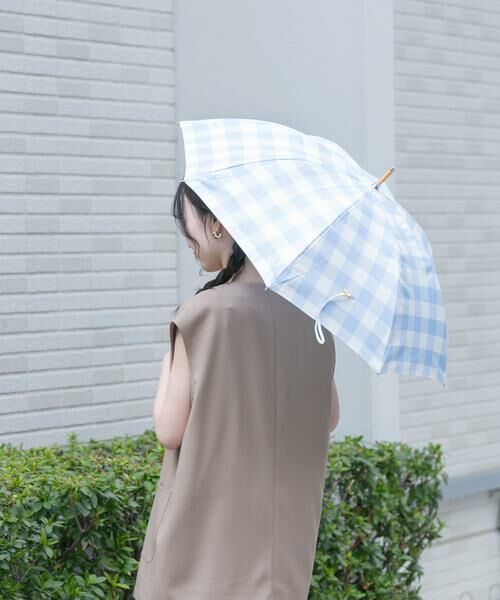 SMELLY / スメリー 傘 | because　ギンガムチェックバンブー長傘 | 詳細2