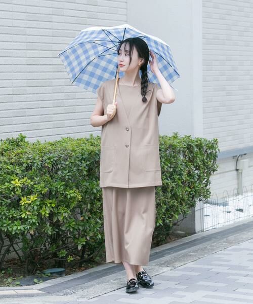 SMELLY / スメリー 傘 | because　ギンガムチェックバンブー長傘 | 詳細4