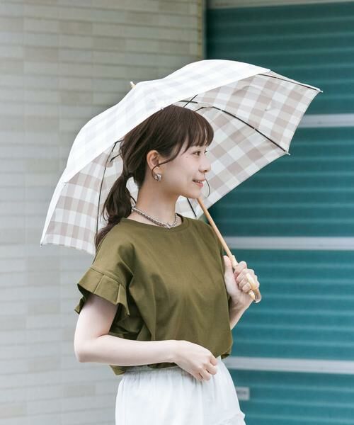 SMELLY / スメリー 傘 | because　ギンガムチェックバンブー長傘 | 詳細13