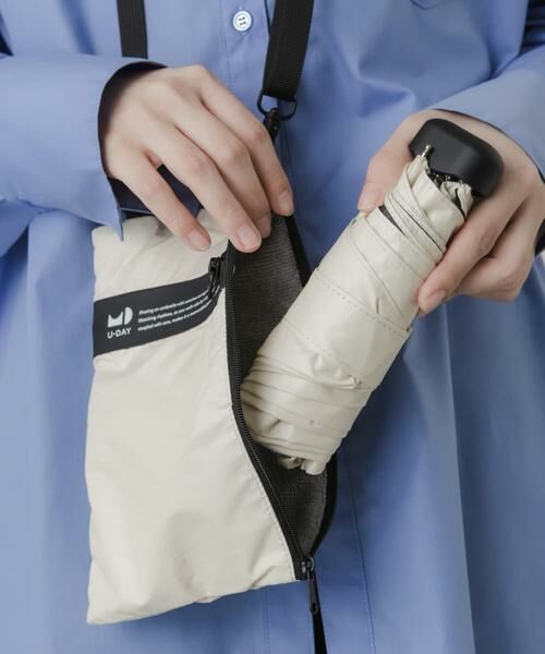 SMELLY/スメリー 『晴雨兼用』because マルチサコッシュ付きアンブレラ アイボリー FREE