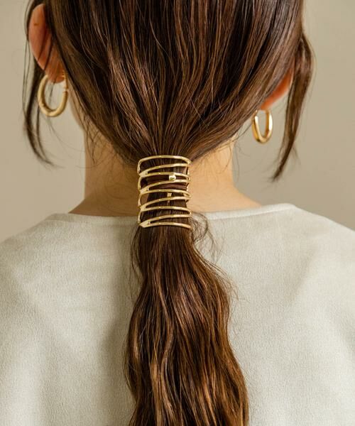 SMELLY / スメリー ヘアゴム・シュシュ | メタルモヨウヘアカフ | 詳細2