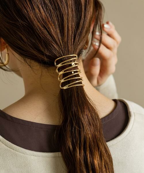 SMELLY / スメリー ヘアゴム・シュシュ | メタルモヨウヘアカフ | 詳細3