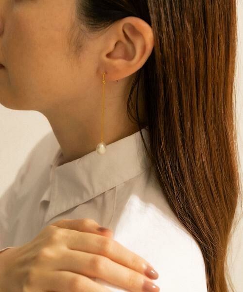 SMELLY / スメリー ピアス・イヤリング | SMELLY so’　pearl chain pierce gld | 詳細2