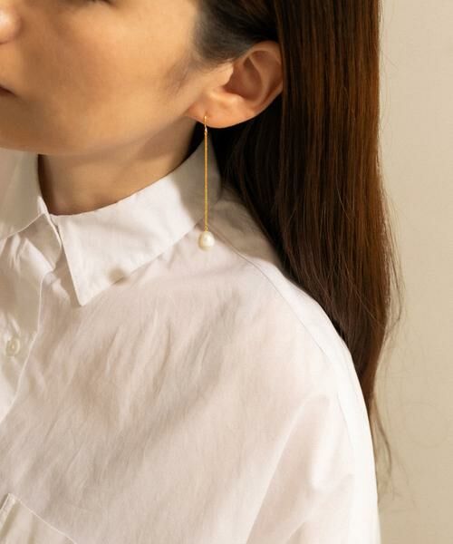 SMELLY / スメリー ピアス・イヤリング | SMELLY so’　pearl chain pierce gld | 詳細3