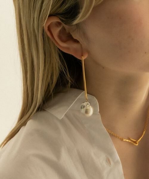 SMELLY / スメリー ピアス・イヤリング | SMELLY so’　baroque pearl bar pierce | 詳細7