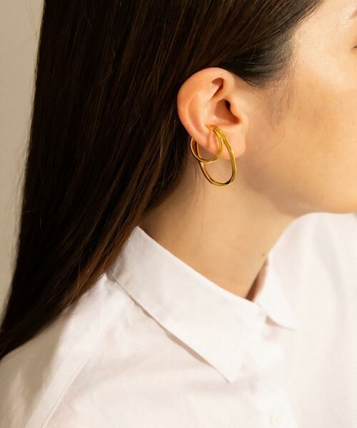 SMELLY / スメリー ピアス・イヤリング | SMELLY so’　double circle earcuff gld | 詳細5