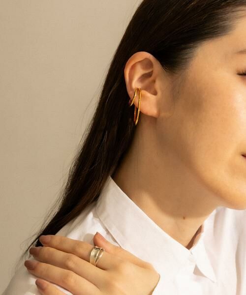 SMELLY / スメリー ピアス・イヤリング | SMELLY so’　double circle earcuff gld | 詳細7