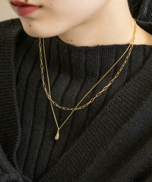 SMELLY / スメリー ネックレス・ペンダント・チョーカー | ドロップメタル2レンネックレス | 詳細3