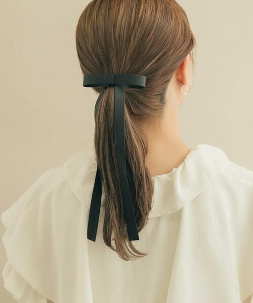 SMELLY / スメリー ヘアゴム・シュシュ | フェイクレザーリボンヘアカフセット | 詳細6