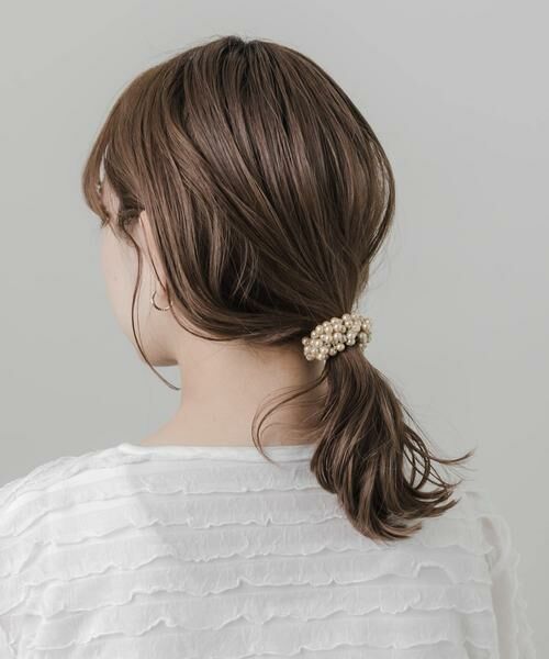 SMELLY / スメリー ヘアゴム・シュシュ | ギャザーパールヘアポニー | 詳細4