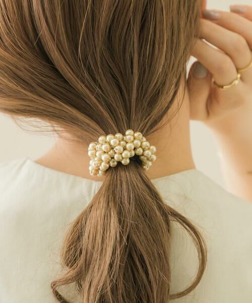 SMELLY / スメリー ヘアゴム・シュシュ | ギャザーパールヘアポニー | 詳細5