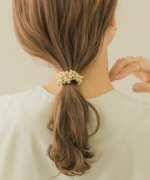 SMELLY / スメリー ヘアゴム・シュシュ | ギャザーパールヘアポニー | 詳細7