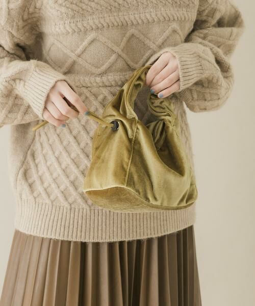 SMELLY / スメリー ハンドバッグ | ドローコードベロアバッグ | 詳細2