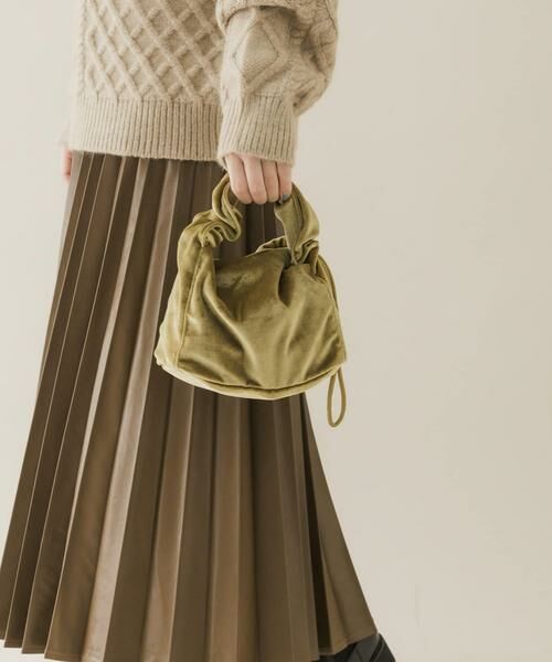 SMELLY / スメリー ハンドバッグ | ドローコードベロアバッグ | 詳細3