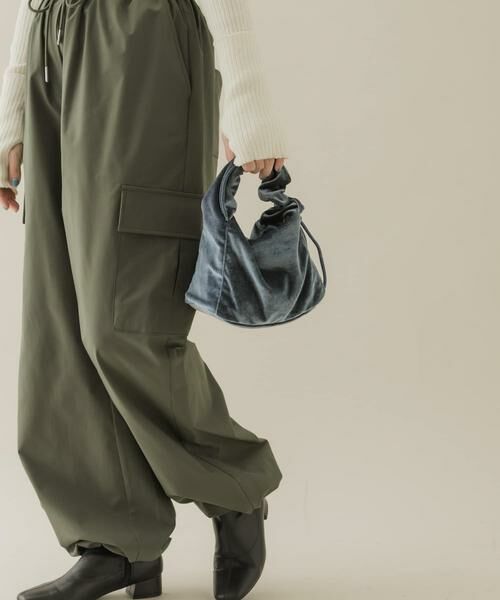 SMELLY / スメリー ハンドバッグ | ドローコードベロアバッグ | 詳細10