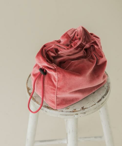 SMELLY / スメリー ハンドバッグ | ドローコードベロアバッグ | 詳細16