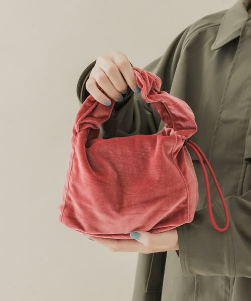 SMELLY / スメリー ハンドバッグ | ドローコードベロアバッグ | 詳細17