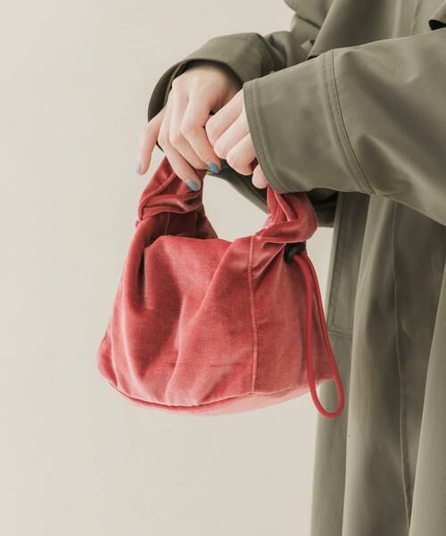 SMELLY / スメリー ハンドバッグ | ドローコードベロアバッグ | 詳細18